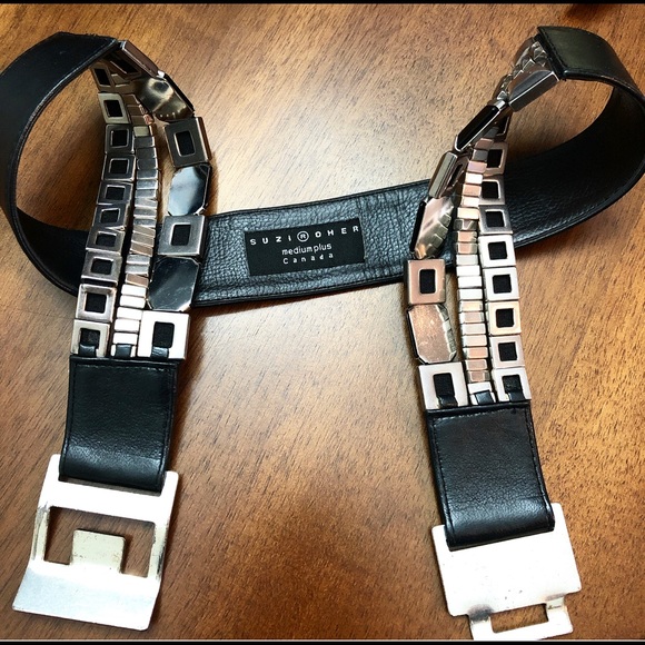 SUZI ROHER BELT Vintage leather  metal hardwares - Picture 5 of 5